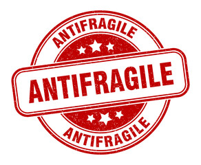 antifragile stamp. antifragile label. round grunge sign
