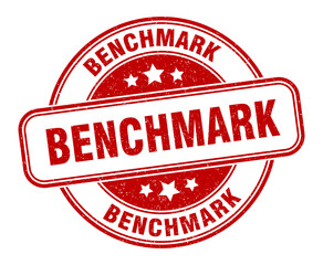 benchmark stamp. benchmark label. round grunge sign