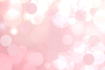 Abstract blurred vivid spring summer light delicate pastel pink bokeh background texture with bright soft color circles. Space for your text. Beautiful backdrop illustration.