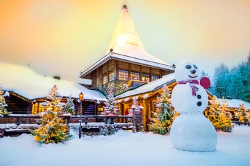 Foto auf Alu-Dibond Weihnachtsmann-Dorf Lappland Finnland © aleksei.verhovski