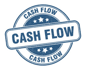 cash flow stamp. cash flow label. round grunge sign