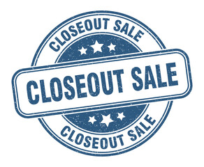 closeout sale stamp. closeout sale label. round grunge sign