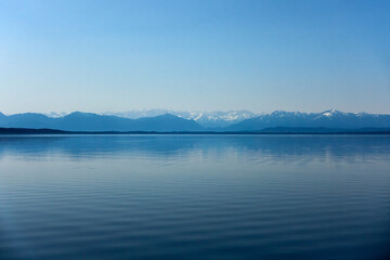 See, Berge, Winter, Landschaft, Natur, Panorama