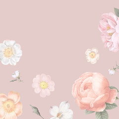 Fototapety  różowe tło z różami