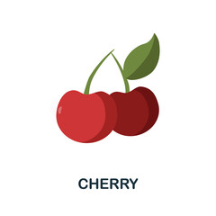 Cherry icon. Simple element from fruits collection. Creative Cherry icon for web design, templates, infographics and more