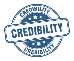 credibility stamp. credibility label. round grunge sign
