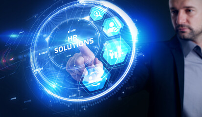 Business, Technology, Internet and network concept. Hr Solutions.