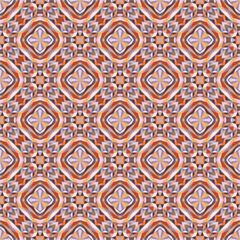 Geometric seamless pattern, abstract colorful background, fashion print with small shapes, vector texture for textile, fabric, wallpaper, wrapping paper.
