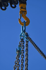 Fototapeta premium detail of a hook on the crane