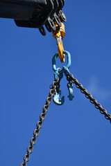 Fototapeta premium detail of a hook on the crane