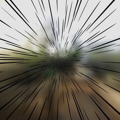 Obraz premium Speed motion on the neon glowing in dark. Speed motion. Abstract illustration. Motion streaks. Computer-generated graphic.