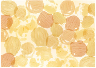 watercolor_background オレンジ色の暖かい水玉 水彩背景
