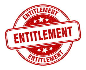 entitlement stamp. entitlement label. round grunge sign