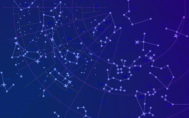 Obraz na płótnie Canvas Stars map background/ Vector wallpaper space, black hole, planets elements texture