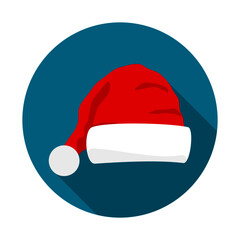Santa Claus Hat. Christmas and New Year Red Hat Isolated on Background