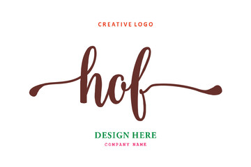 HOF lettering logo is simple, easy to understand and authoritative