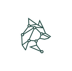logo design dog line vector