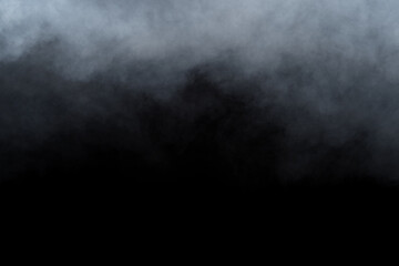 Smoke or fog isolated on black background