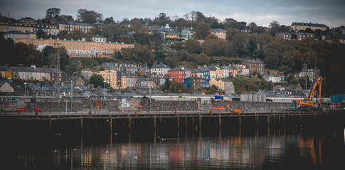 Obraz premium Cork, Ireland - Port of Cork, the main port serving the South of Ireland, and the second busiest port in Ireland.