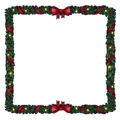 Christmas frame from Christmas tree
