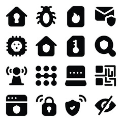 
Hecking Icons Set In Filled Style 
