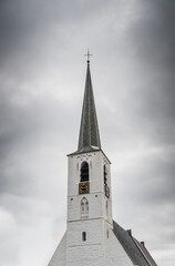 White church in Noordwijkerhout in the Netherlands