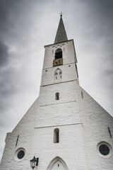 White church in Noordwijkerhout in the Netherlands