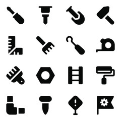 
Set of Labour Day Solid Icons
