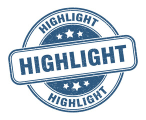 highlight stamp. highlight label. round grunge sign