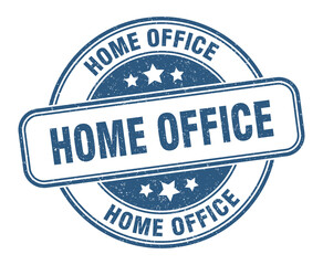 home office stamp. home office label. round grunge sign