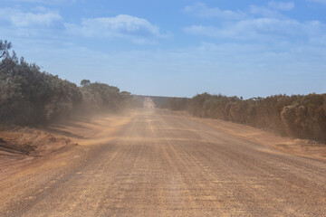 Driving the Norseman-Hyden-Road from Hyden to Norseman, Western Australia