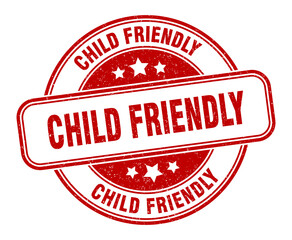 child friendly stamp. child friendly label. round grunge sign