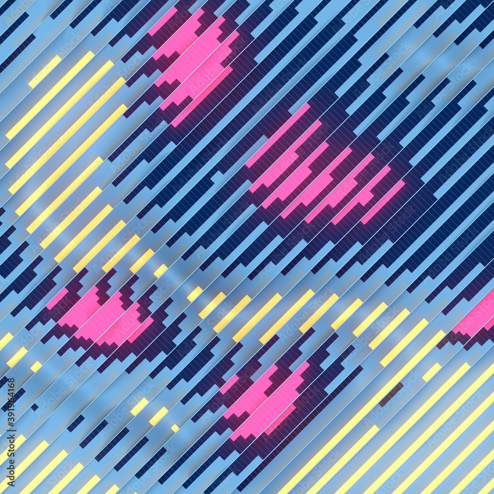 Aufkleber pattern of colored stripes in abstract style along the diagonal lines. modern design. 3d rendering d