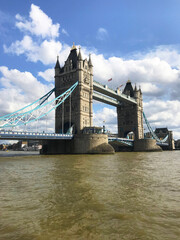 London Tower Bridge in River Thames England, UK