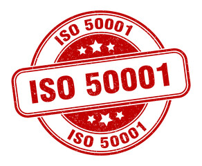 iso 50001 stamp. iso 50001 label. round grunge sign