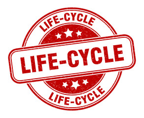 life-cycle stamp. life-cycle label. round grunge sign