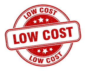 low cost stamp. low cost label. round grunge sign