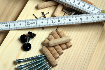 Assembly tools for a furniture to assemble by home master.