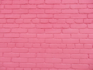 Fototapeta premium Pink brick wall as background, texture.