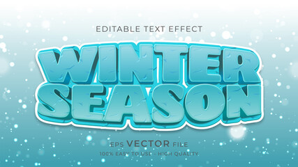 winter season typography premium editable text effect