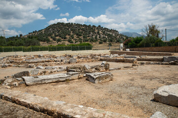 The north quarter of the city "The Panathenaic Quarter" Eretria, Euboea, Greece.