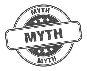 myth stamp. myth label. round grunge sign
