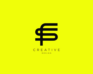 Creative and Minimalist Letter FS SF Logo Design Using letters F and S , SF FS Monogram