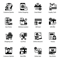
Customer Loyalty Program Solid Icons Pack 
