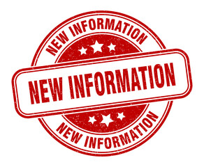 new information stamp. new information label. round grunge sign