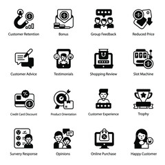 
Customer Experience Solid Icons Pack 
