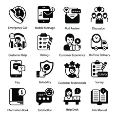 
Customer Support Solid Icons Pack
