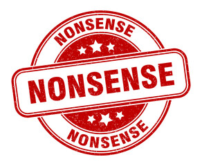 nonsense stamp. nonsense label. round grunge sign