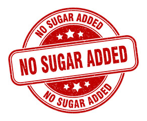 no sugar added stamp. no sugar added label. round grunge sign