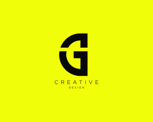 Obraz premium Creative and Minimalist Letter CG Logo Design Using letters C and G , CG Monogram